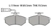 443698151F Brake Pads for AUDI 4000 B3 Saloon (893, 894, 8A2), 100 C2 Saloon (431, 433, 434), 90 B3 (893, 894, 8A2), 200 C3 Saloon (447, 448), QUATTRO (85)