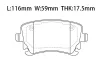 4B3698451 Brake Pads for AUDI A6, VW EUROVAN, BENTLEY CONTINENTAL Convertible (3W_, 394)