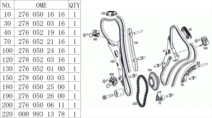 TIMINGSETM276 Engine Parts Timing Kit for 