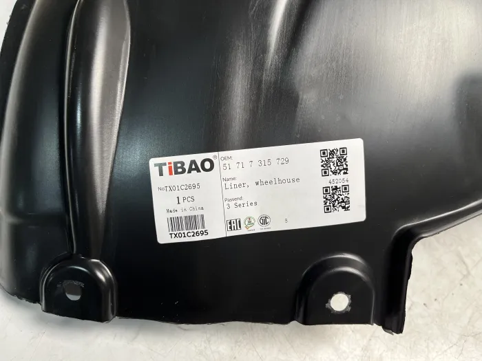 51717315729 Liner, Wheelhouse for BMW 3 (G20, G80, G28)