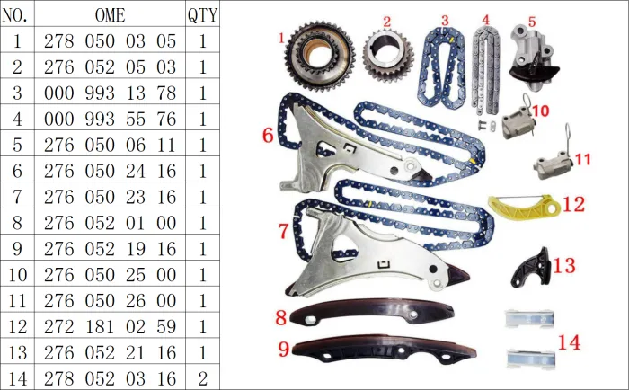 TIMINGSETM276 Engine Parts Timing Kit for 