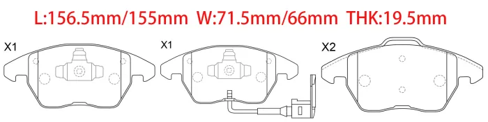 1K0698151 Brake Pads for AUDI A3, VW EOS, SEAT IBIZA IV SC (6J1, 6P5), IBIZA Mk IV SC (6J1, 6P5), SKODA FABIA III Estate (NJ5)