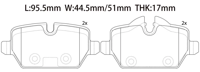34216767146 BMW Brake Pad for BMW 1 Series, MINI MINI PACEMAN (R61), MINI PACEMAN HATCH PEQUENO (R6