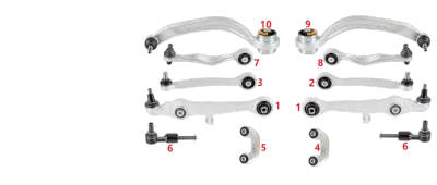 8D0498998S1 Suspension Parts Control Arm Kit for AUDI A6, VW PASSAT