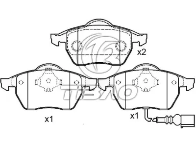 1J0698151M Brake Pad Set for AUDI TT, VW POLO, SEAT IBIZA III (6L1), IBIZA Mk III (6L1), SKODA OCTAVIA I Combi (1U5)