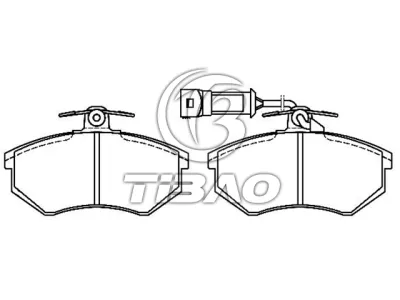 443698151F Brake Pads for AUDI 4000 B3 Saloon (893, 894, 8A2), 100 C2 Saloon (431, 433, 434), 90 B3 (893, 894, 8A2), 200 C3 Saloon (447, 448), QUATTRO (85)