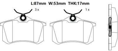 4B0698451E Brake Pads for AUDI A1, VW BEETLE