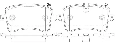 4G0698451A Brake Pad Set for AUDI A5, PORSCHE MACAN
