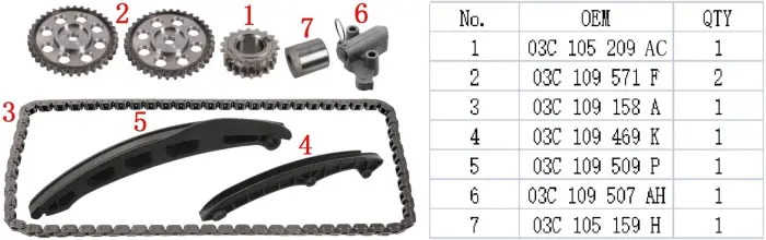 03C198026A Engine Parts Timing Kit for 