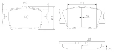 0446633180 Brake Pads for LEXUS HS (ANF10), TOYOTA RAV 4 IV VAN (_A4_)