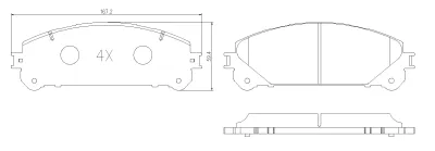 044650E030 Brake Pads for LEXUS RX (_L2_), RX IV (_L2_), TOYOTA HIGHLANDER (_U4_), HIGHLANDER / KLUGER (_U4_), HIG, TOYOTA (FAW) , TOYOTA (GAC) HIGHLANDER (_U5_)
