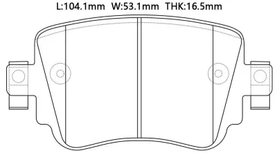 5Q0698451B Brake Pads for AUDI A1, VW CADDY, SEAT ALHAMBRA (710, 711), SKODA OCTAVIA III (5E3, NL3, NR3)