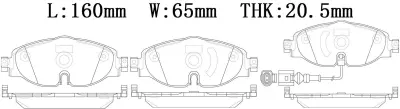 2K5698151A Brake Pads for AUDI A3, VW PASSAT, SEAT LEON (5F1), SKODA OCTAVIA III Combi (5E5, 5E6)