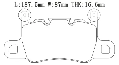 99135294701 Brake Pad Set for PORSCHE PANAMERA, BENTLEY CONTINENTAL Coupe (3S3)