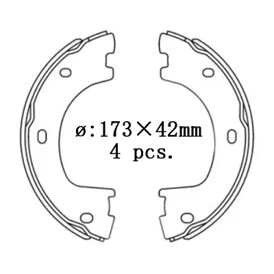 9064200220 Brake Shoe Set for MERCEDES-BENZ SPRINTER, VW CRAFTER