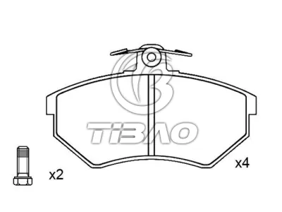 357698151B Brake Pads for AUDI 4000 B3 Saloon (893, 894, 8A2), 100 C2 Saloon (431, 433, 434), 90 B3 (893, 894, 8A2), 200 C3 Saloon (447, 448), QUATTRO (85)