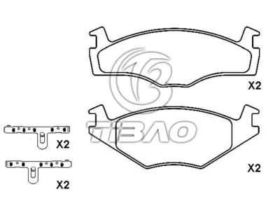 191698151B Brake Pad Set for VW GOLF, SEAT IBIZA II (6K1), IBIZA Mk II (6K1)
