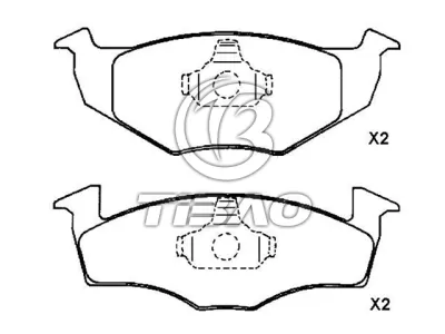 1H0698151A Brake Pads for VW POLO, HYUNDAI EXCEL Saloon (X-2), PONY / EXCEL Saloon (X-2), RENAULT CLIO III Hatchback Van (SB_, SR_), SEAT TOLEDO I (1L2), TOLEDO &nbsp; (1L2)