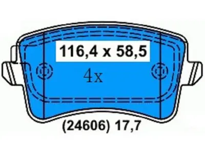 8K0698451B Brake Pad Set for AUDI Q5 Van (8RB), A5 (8T3), A4 / S4 B8 (8K2)