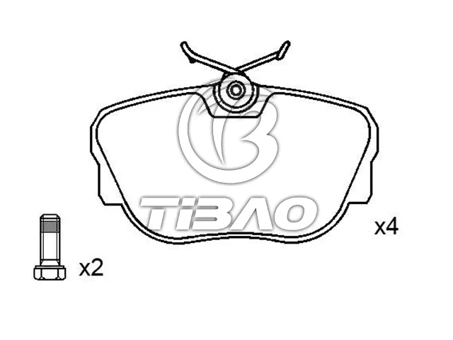 0014208120 Brake Pads for VW EUROVAN T4 Van (70A, 70H, 7DA, 7DH), CARAVELLE T4 Bus (70B, 70C, 7DB, 7DK, 70J, 70K, 7DC, 7DJ), TRANSPORTER Mk IV Platform/Chassis (70E