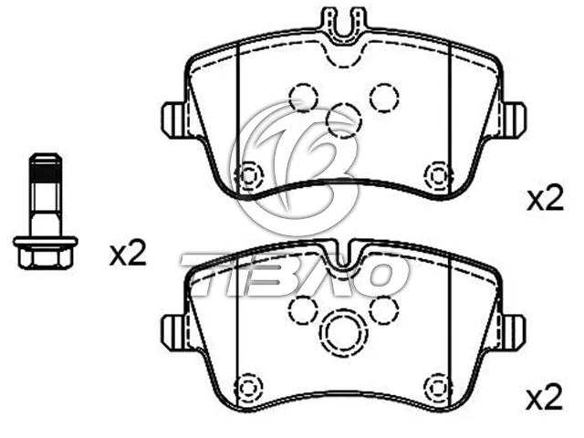 0034206020 Brake Pads for MERCEDES-BENZ CLC-CLASS (CL203), SLK (R171), CLK (C209), C-CLASS (W203)