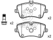 0034202620 Brake Pads for MERCEDES-BENZ CLC-CLASS (CL203), SLK (R171), CLK (C209), C-CLASS (W203)