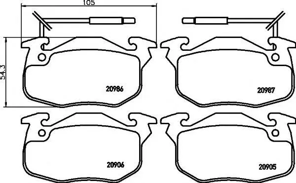 D20906 Brake Pads for 