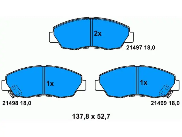 D5080 Brake Pads for HONDA CIVIC FERIO VII Saloon (ES, ET)