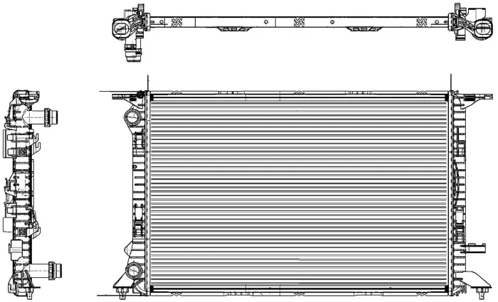 8K0121251L Engine Parts Radiator for AUDI Q3 (8UB, 8UG), A4 B8 Avant (8K5), Q5 (8RB), A6 / S6 C7 (4G2, 4GC), A5 (8T3)