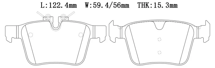 LR061385 Brake Pads for JAGUAR XF SPORTBRAKE (X260), LAND ROVER DISCOVERY SPORT (L550), POLESTAR POLESTAR 2 (P), VOLVO XC60 II (246), XC60 II SUV (246)