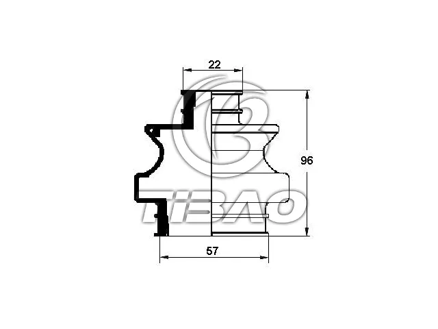 2013570091 Transmission Parts C.V Boot for MERCEDES-BENZ E-CLASS Break (S124), C-CLASS (W202), 124 Saloon (W124), 190 (W201)