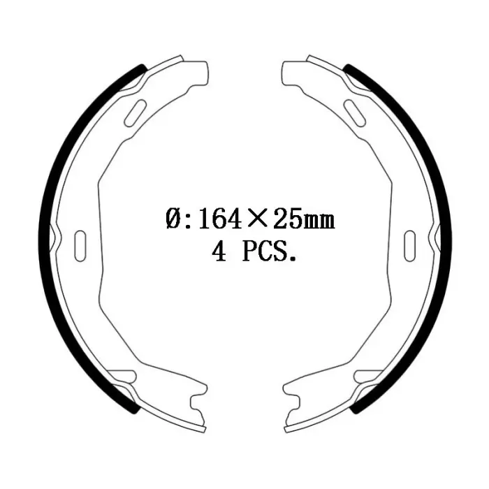 0044208620 Brake Shoe Set for MERCEDES-BENZ E-CLASS Convertible (A207), C-CLASS (W204)