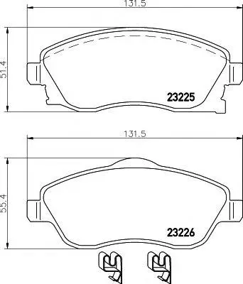 1605081 Brake Pads for CHEVROLET CORSA Hatchback, OPEL COMBO Box Body/MPV, VAUXHALL COMBO TOUR Mk II (C) (F25)