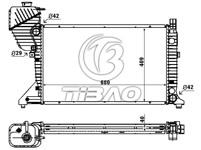 9015003500 Engine Parts Radiator for MERCEDES-BENZ SPRINTER 2-t Bus (B901, B902)