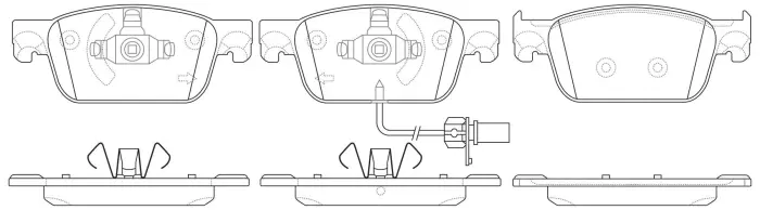 8W0698151K Brake Pads for AUDI A5 (F53, F5P), A4 B9 (8W2, 8WC)