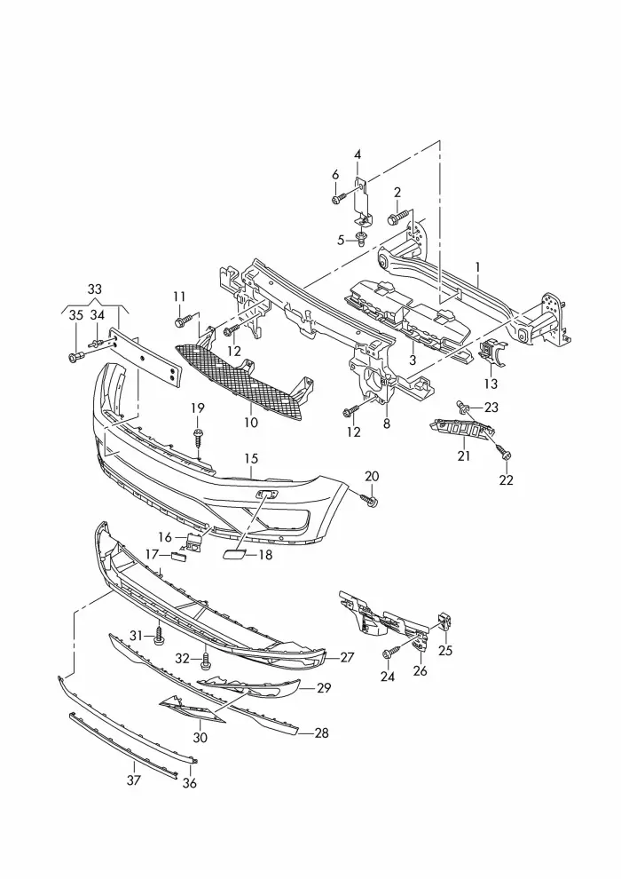 7P6807819 Bumper Trim for 