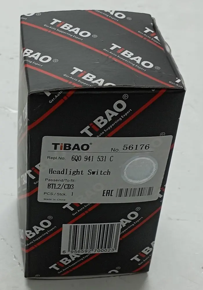 6Q0941531C Headlight Switch for VW POLO (9N_, 9A_), VENTO (602, 604), AMAROK (2HA, 2HB, S1B, S6B, S7A, S7B), CALIFORNIA T5 Camper (7EC, 7EF, 7EG, 7HF), CARAVELLE T5 Bus (7HB, 7HJ, 7EB, 7EJ), EUROVAN T5 Van (7HA, 7HH, 7EA, 7EH), MULTIVAN Mk V (7HM, 7H