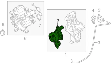 11518638026 Engine Parts BMW Water Pump for BMW 3 Touring Van (F31), X4 (G02, F98), X3 Van (G01), 5 (G30, F90), 6 Gran Turismo (G32), 1 (F21), 2 Convertible (F23), 4 Gran Coupe (F36), 7 (G11, G12)