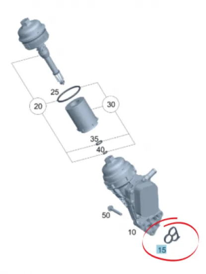 2701840180 Engine Parts Oil Filter Housing Gasket for