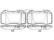 0044200420 Brake Pads for MERCEDES-BENZ CLS (C219), SL (R129), S-CLASS (W220), E-CLASS (W211), C-CLASS (W203), CLK (C209), SLK (R171), M-CLASS (W163), CL-CLASS Coupe (C215)