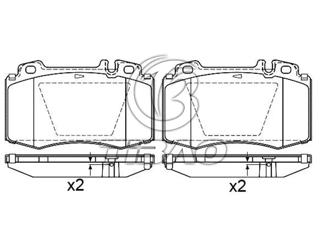 0044200420 Brake Pads for MERCEDES-BENZ CLS (C219), SL (R129), S-CLASS (W220), E-CLASS (W211), C-CLASS (W203), CLK (C209), SLK (R171), M-CLASS (W163), CL-CLASS Coupe (C215)