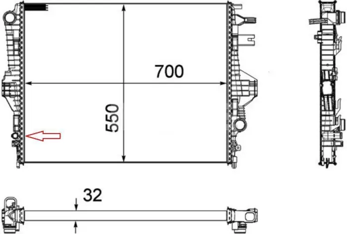 95810613200 Engine Parts Radiator for