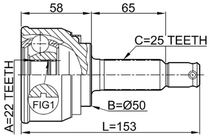 4950721000 Transmission Parts C.V Joint for HYUNDAI S COUPE (SLC), MITSUBISHI LANCER III Break (C1_V, C3_V), LANCER III Station