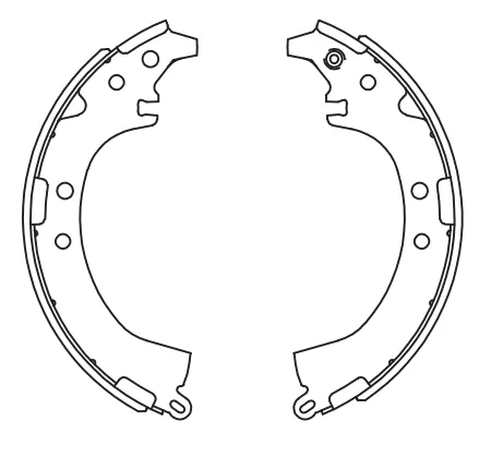 A2333 Brake Shoe Set for CHEVROLET ORLANDO (J309), OPEL ASTRA J Coupe, ASTRA J GTC, VAUXHALL ASTRA Mk VI (J) Saloon (P10)