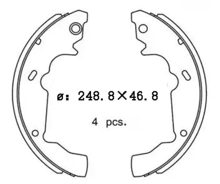 AF729 Brake Shoe Set for 