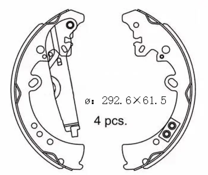 K8309 Brake Shoe Set for 