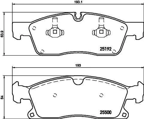 0064203820 Brake Pads for MERCEDES-BENZ GLS (X166), GLE Coupe (C292), GL-CLASS (X166), M-CLASS (W166)