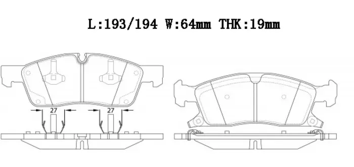 68052370AC Brake Pads for JEEP GRAND CHEROKEE IV (WK, WK2), GRAND CHEROKEE VAN (WK2)