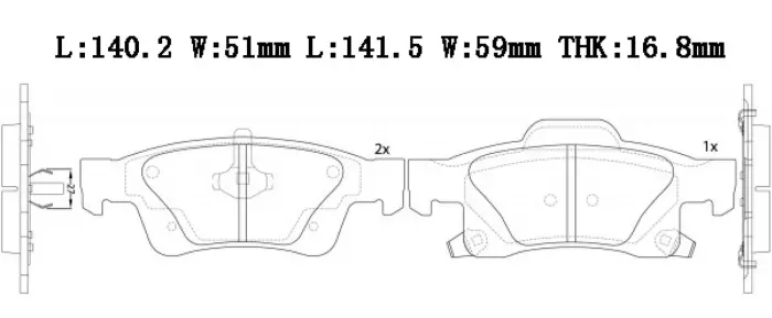 68052386AA Brake Pads for JEEP GRAND CHEROKEE VAN (WK2), GRAND CHEROKEE IV (WK, WK2)