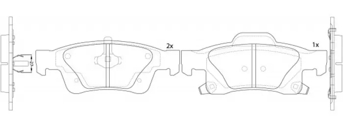 68052386AA Brake Pads for JEEP GRAND CHEROKEE VAN (WK2), GRAND CHEROKEE IV (WK, WK2)